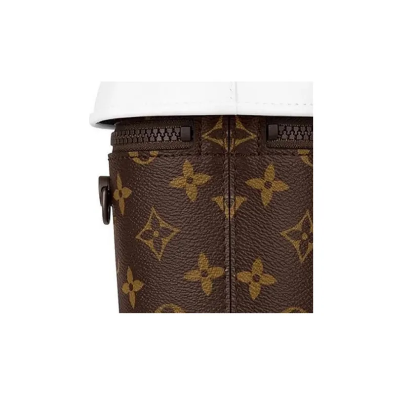 LOUIS VUITTON Cow Leather Trim Shoulder Bag Crossbody Bag Regular Men's Brown-4