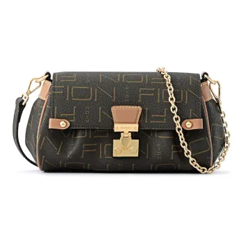 FION Fabric Shoulder Bag For Women's Medium Size Women's Multicolor