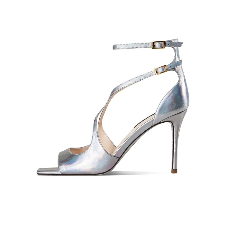 MISS SILVER Stylish Sandals 8.5cm Women's-0