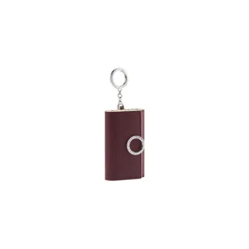 BVLGARI Bulgari Clip Calfskin Key Pouch Women's Brown