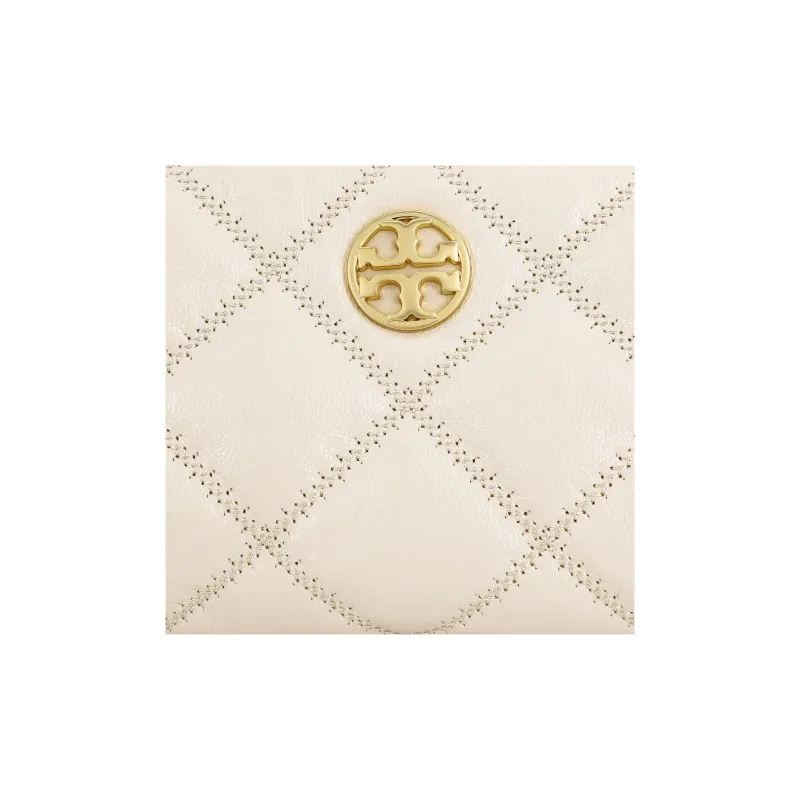 TORY BURCH TB Willa Leather Pen Case Crossbody Bag Shoulder Bag Small Size Women's Cream White-4