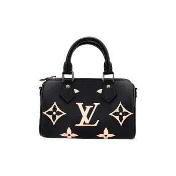 LOUIS VUITTON Speedy Nano Black/Beige