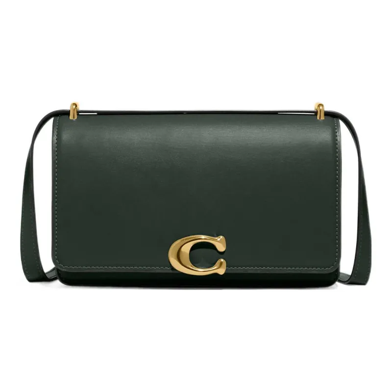 COACH Bandit Calfskin Envelope Bag, Crossbody Bag, Shoulder Bag Women's Dark Green-0