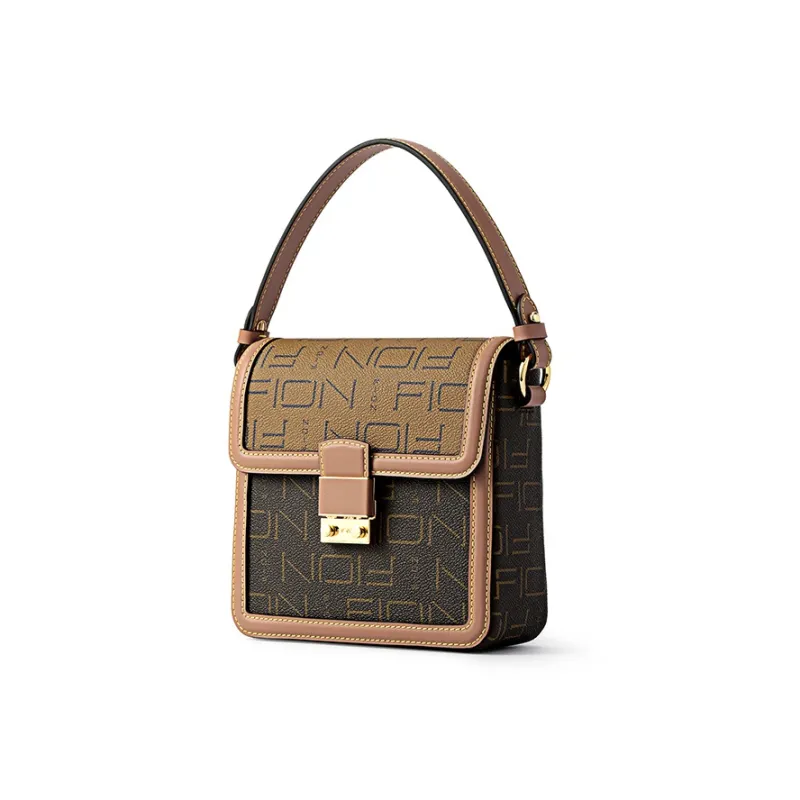 FION PVC Crossbody Handbag Trumpets Women's Coffee/Caramel-1