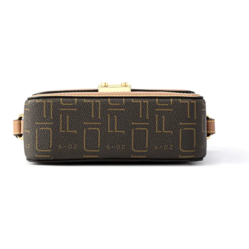 FION PVC Crossbody Handbag Trumpets Women's Coffee/Caramel-5