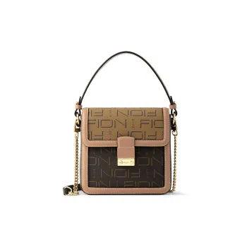 FION PVC Crossbody Handbag For Girls Small Size Women's Coffee/Caramel