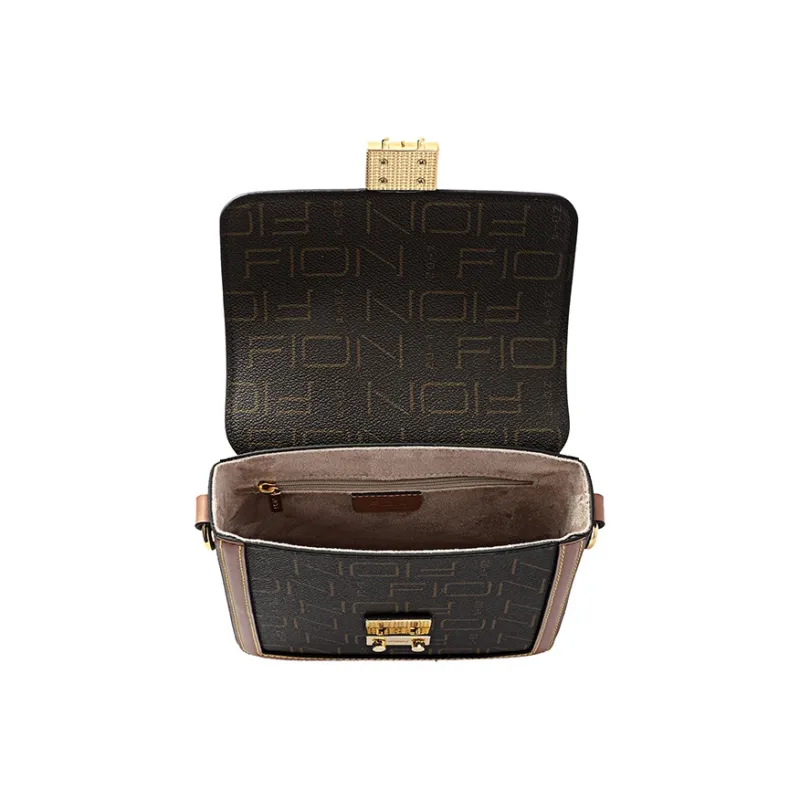 FION PVC Crossbody Handbag Trumpets Women's Coffee/Caramel-2