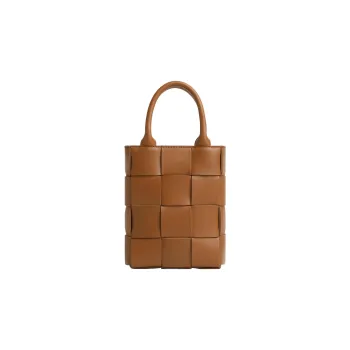 Bottega Veneta CASSETTE Sheepskin Tote Bag Shopping Bag Handbag Mini Women's Brown