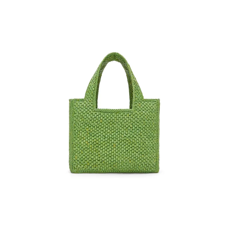 LOEWE Raffia Fiber Tote Bag, Shopping Bag, Handbag Small Size Women's Green-4