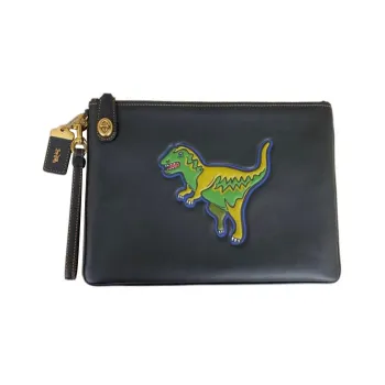 COACH Rexy Calfskin Wallet Coin Purse Clutch Large Size Men's Black