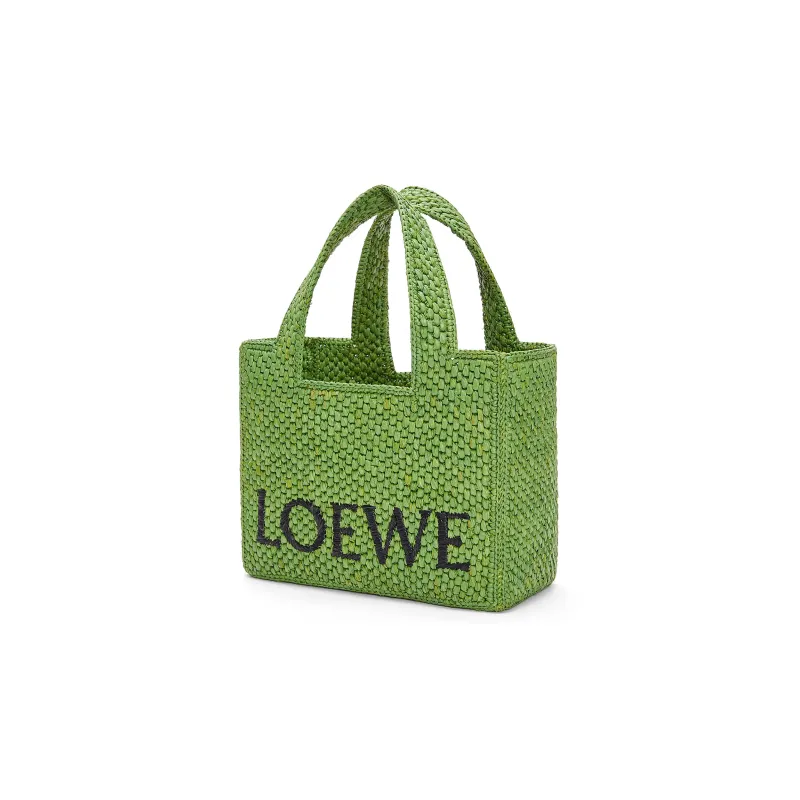 LOEWE Raffia Fiber Tote Bag, Shopping Bag, Handbag Small Size Women's Green-2