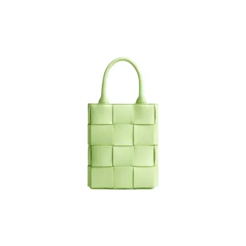 Bottega Veneta CASSETTE Sheepskin Tote Bag, Shopping Bag, Handbag Mini Women's Light Green