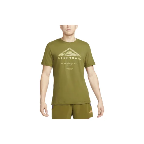 Nike T-Shirts Men Olive Thin Slices