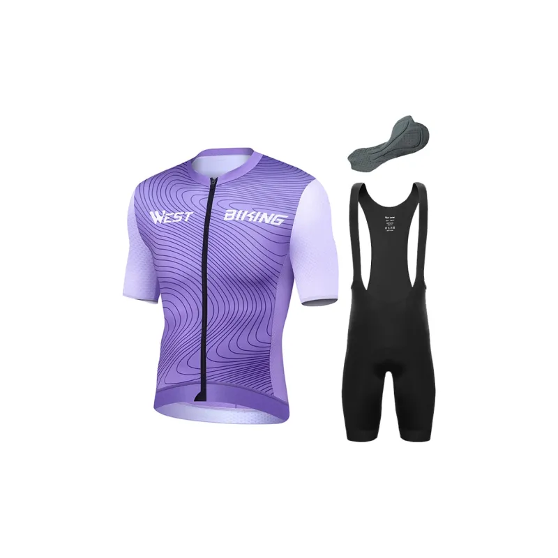 WEST BIKING Cycling Suits Short Sleeved Cycling Apparel Polyester-2