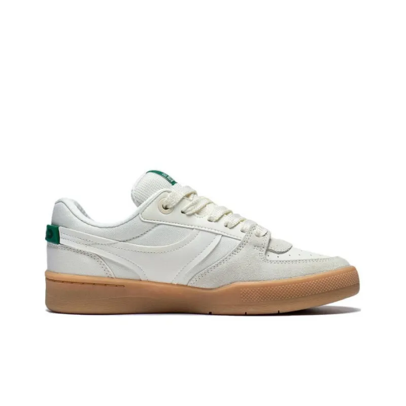 LiNing Zhengrong 92S| Slip Resistant Impact Resistance Low Top Skateboard Shoes Women's White Green-1