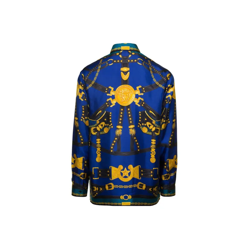 VERSACE Medusa Printed Harness Informal Shirt-1