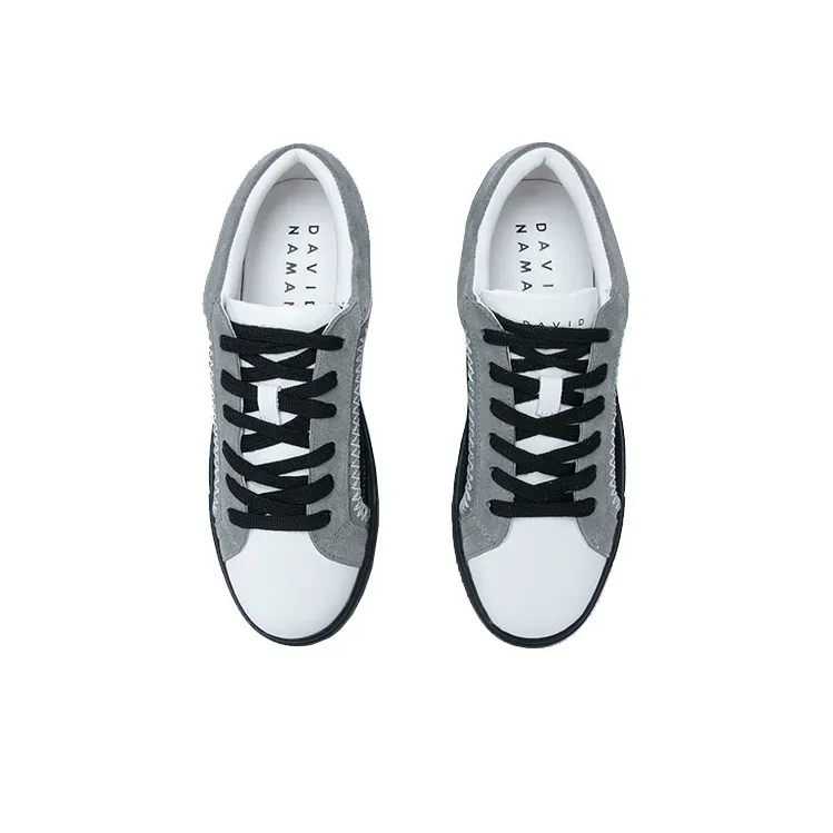 DAVID NAMAN Low Top Skateboard Shoes Men's Black-4