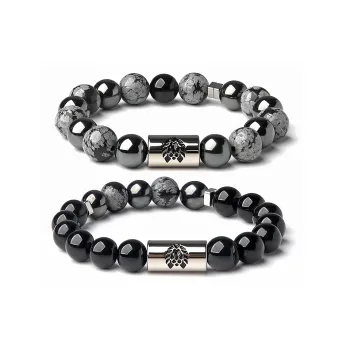Rastaclat Black Agate Little Lion National Style Bracelet Chain Unisex