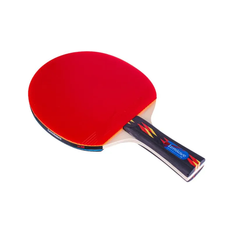 LENWAVE Ping Pong Paddles Unisex All Wood Red-3