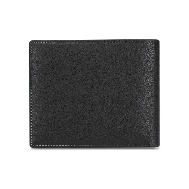 MEXICAN Nappa Texture Genuine Leather Wallet Men's Black-3