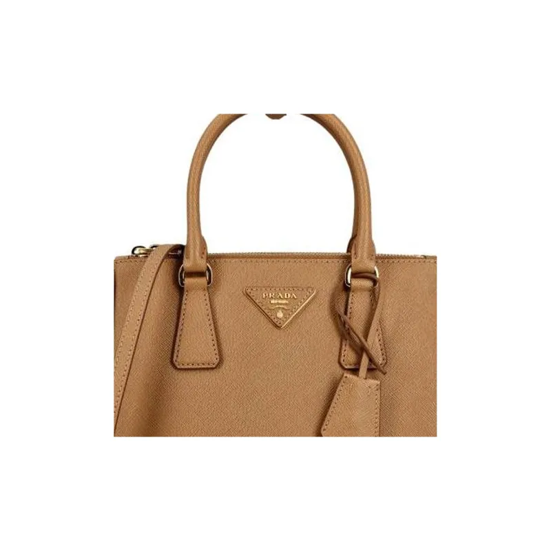 PRADA Cow Leather Tote Bag Shopping Bag Shoulder Bag Handbag Women's Brown-3