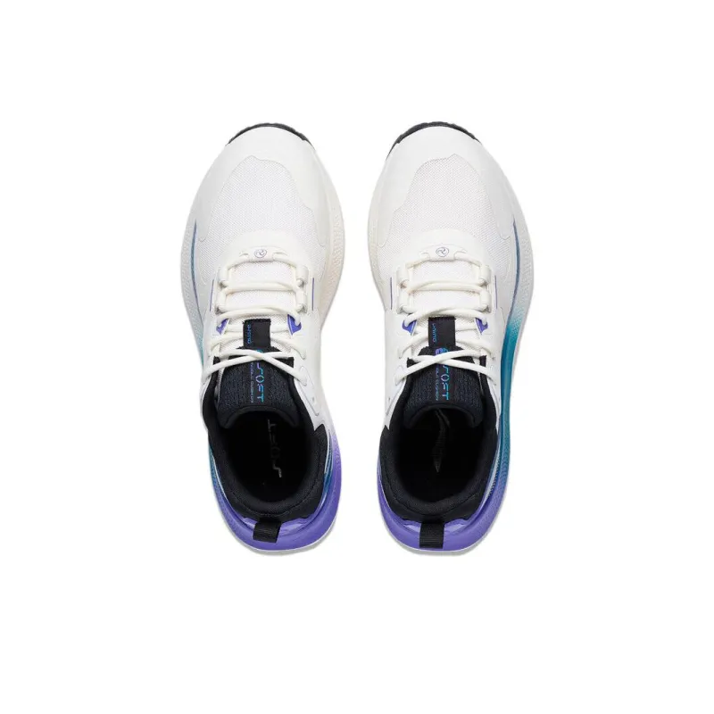 LiNing SOFT GO Go Cushioned Slip Resistant Low Top Casual Shoes Men's White Blue Purple-3