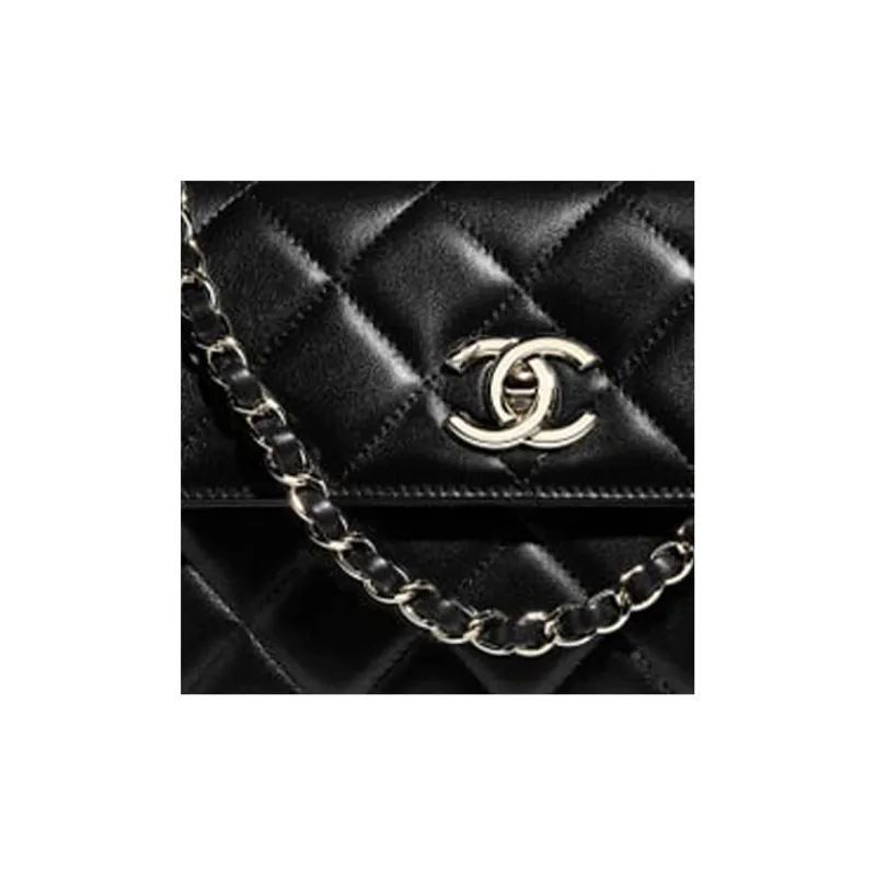 CHANEL Trendy Cc Sheepskin Shoulder Bag, Crossbody Bag, Handbag Women's Black-3