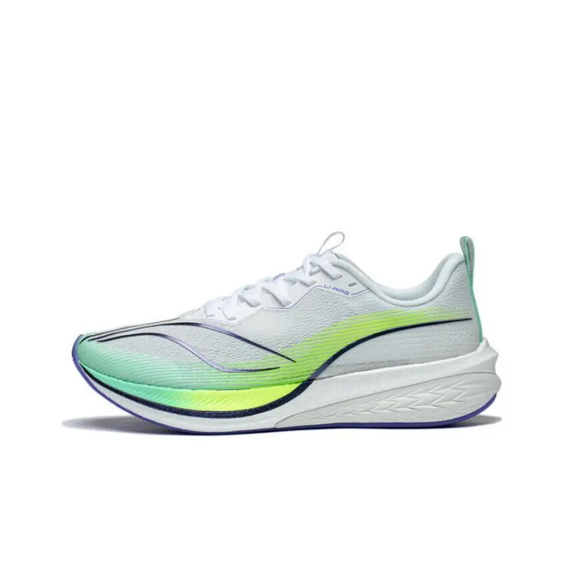 LiNing Red Hare 6 Pro Cushioning Low Top Sprint Long Distance Running Training Marathon Running Shoes Men's White-0