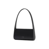 DAPHNE Cow Leather Shoulder Bag Small Size Women's Black