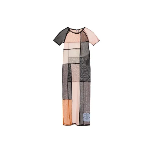 McQ Alexander McQueen Short-Sleeved Dresses Women's Brown