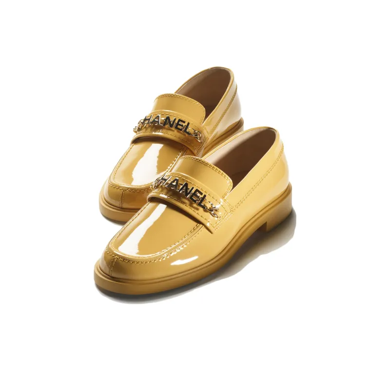 CHANEL Casual Single Shoes Women's Yellow-2