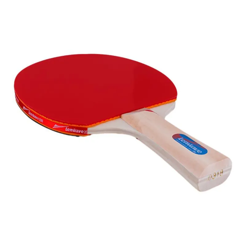 LENWAVE Ping Pong Paddles Unisex All Wood Red-4