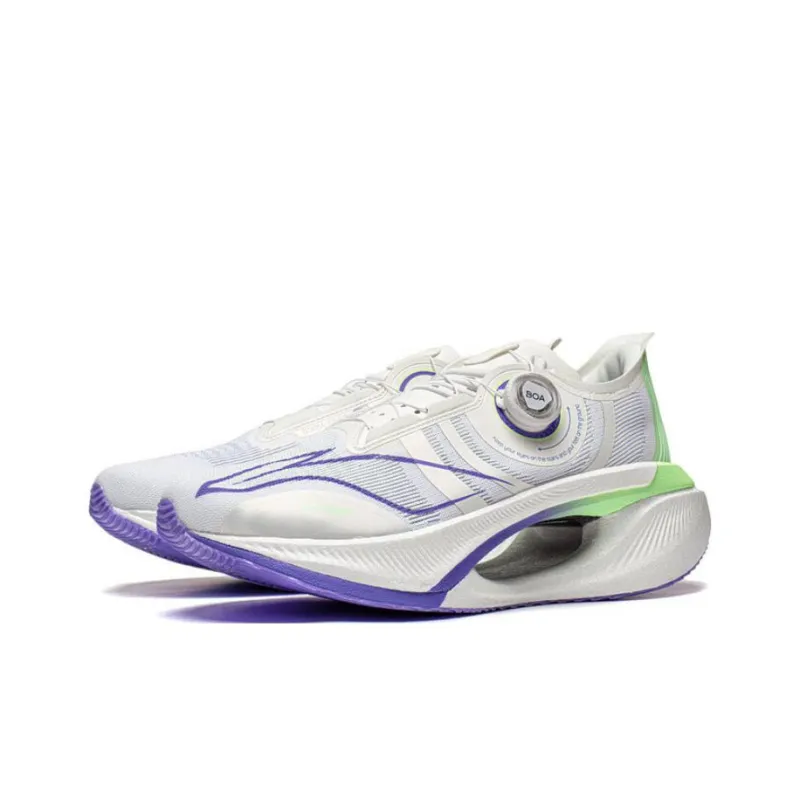 LiNing Jueying 2 Slip-Resistant Low-Top GCU A-GRIP PRO Running Shoes Unisex White Cyan Purple-2