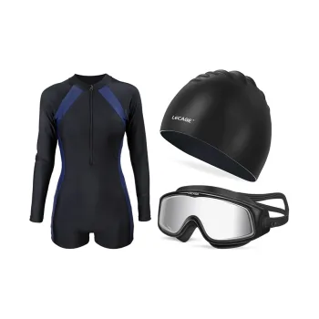 LECAGE Swimming Sets Elastane Polyamide Pool Women's Black