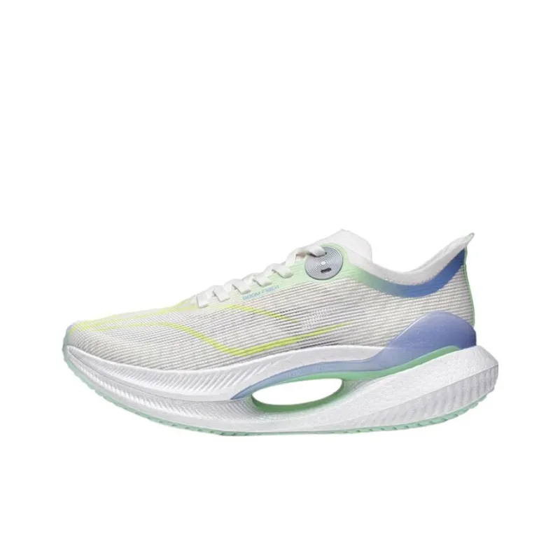LiNing Jueying 2 Essential Cushioned Slip-Resistant Low-Top GCU LOC Technology Running Shoes Women's White Blue-0