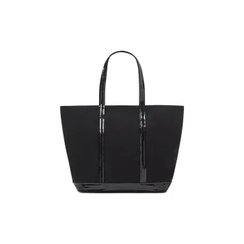 Vanessa Bruno Cotton Tote Bag Shopping Bag Shoulder Bag Handbag Large Size Women's Black