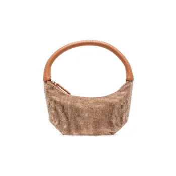 Staud Metal Glass Crescent Bag One Shoulder Handbags Women's Bronze