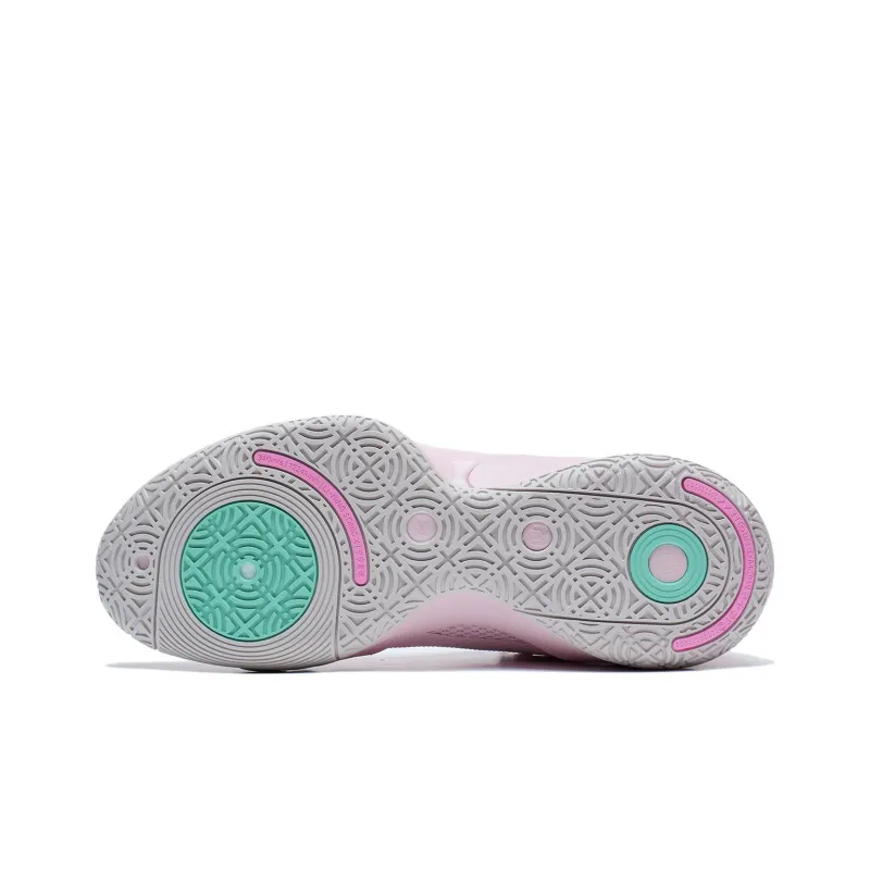 LiNing SONIC 10 Shock Absorbers With Slip Resistant Features Mid Top Basketball Shoes Unisex Primrose Pink-6