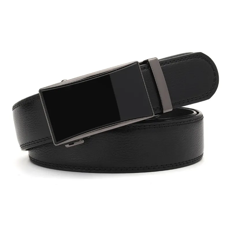 FREE RABBITⅡ Smooth Finish Automatic Buckle For Young And Middle Aged Business Cow Leather Leather Belts Men's 3.5cm-1