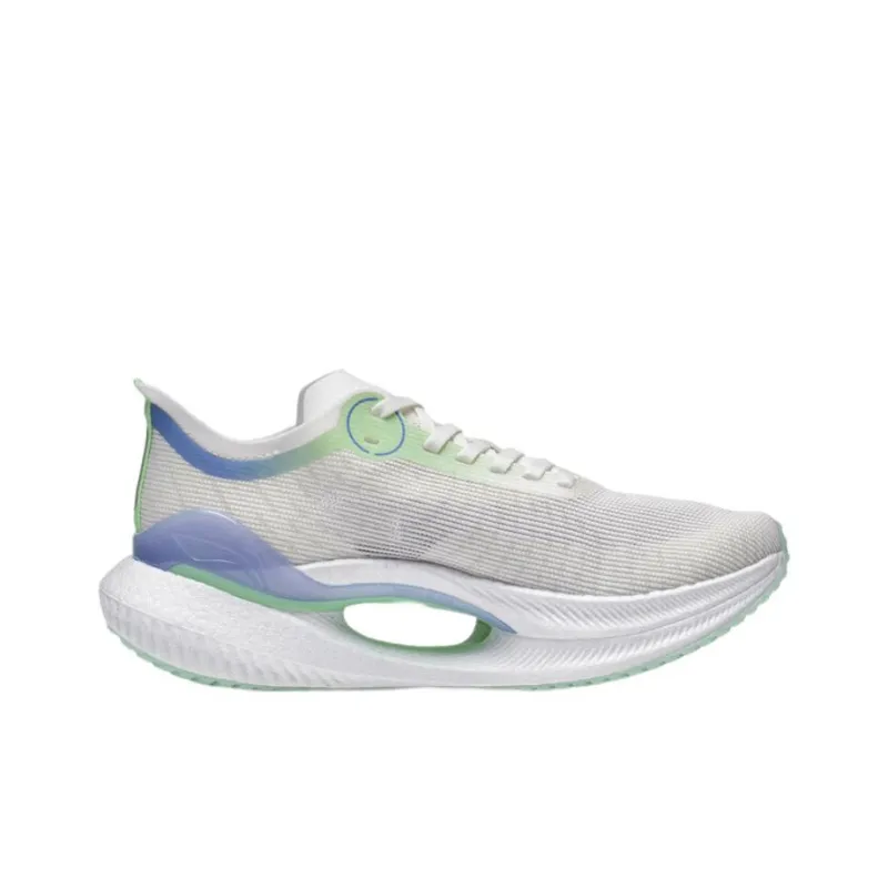 LiNing Jueying 2 Essential Cushioned Slip-Resistant Low-Top GCU LOC Technology Running Shoes Women's White Blue-1