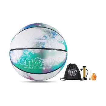 LENWAVE PU Basketball Tie Dye White Green Size 7 Glow In The Dark Unisex