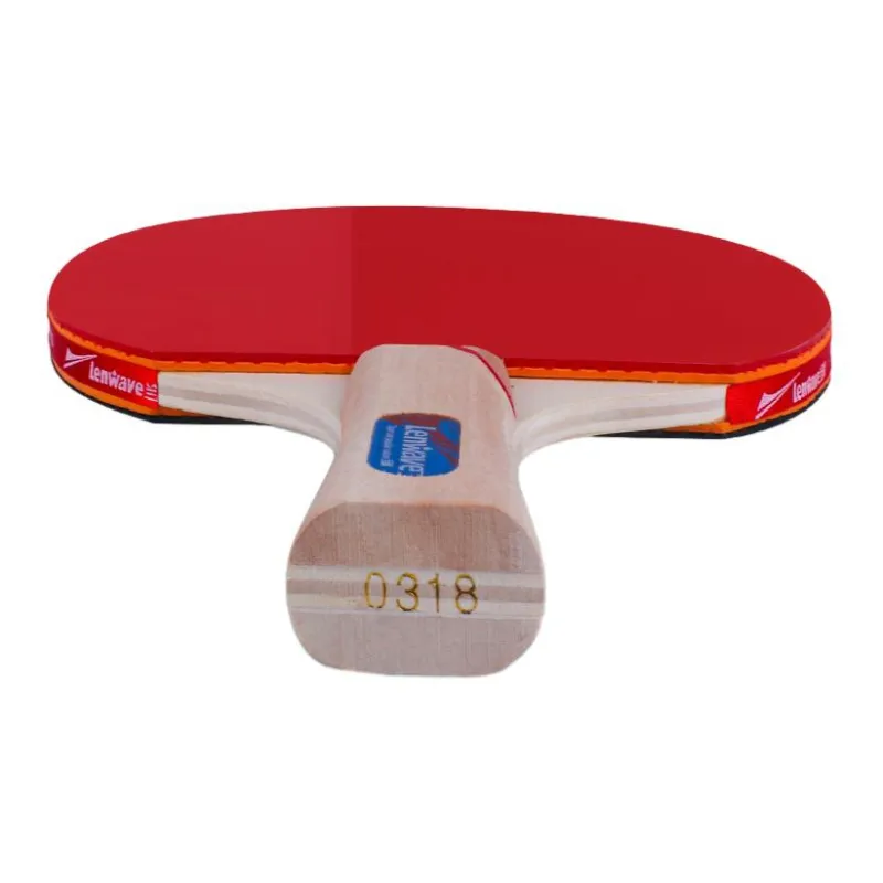LENWAVE Ping Pong Paddles Unisex All Wood Red-3