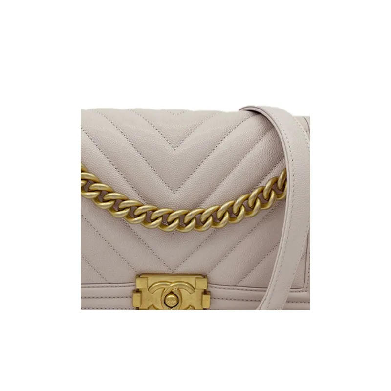 CHANEL Cow Leather Flap Bag, Chain Bag, Crossbody Bag, Shoulder Bag Women's Light Pink-2