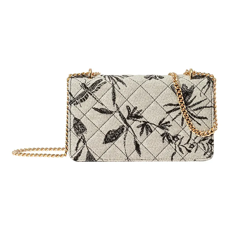 VANESSA HOGAN Lingge Series Fabric Women's Bag, Chain Bag, Crossbody Bag Trumpets Women's Black/Blue/Gray/Ecru-7