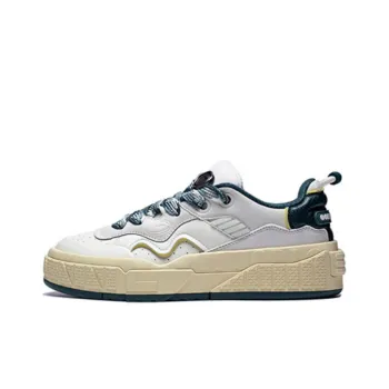 LiNing 001 UNBLOCK Unblock Slip Resistant Low Top Skateboard Shoes Men's White Green