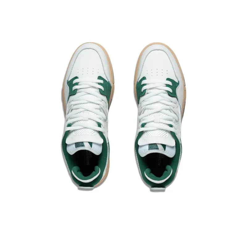 LiNing Slip Resistant Shock Absorbers Low Top Skateboard Shoes Men's White Green-3