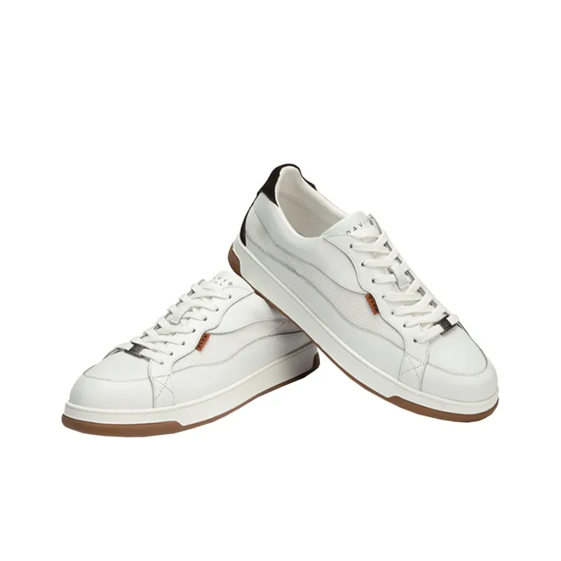 DAVID NAMAN Low Top Skateboard Shoes Men's White-3