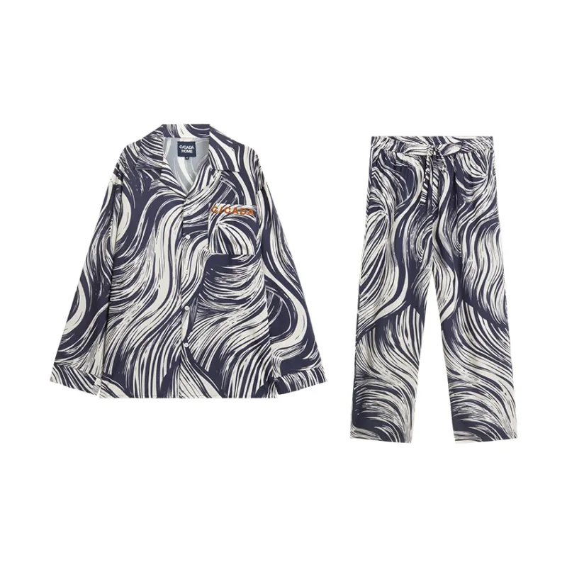 CICADAHOME Pajama Set For Fall And Winter Men's-0
