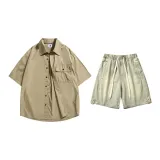 Set (shirt light khaki + pants yellow mud)