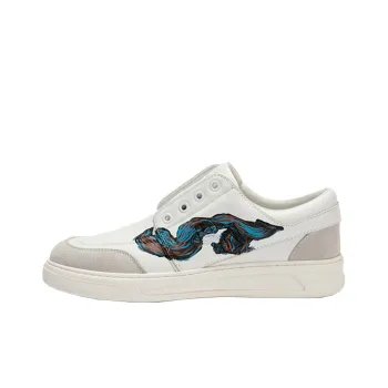 DAVID NAMAN Low Top Skateboard Shoes Men's White